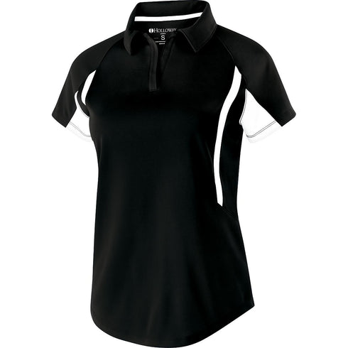 Holloway Ladies Avenger Polo (222730), Color 'Black/White'