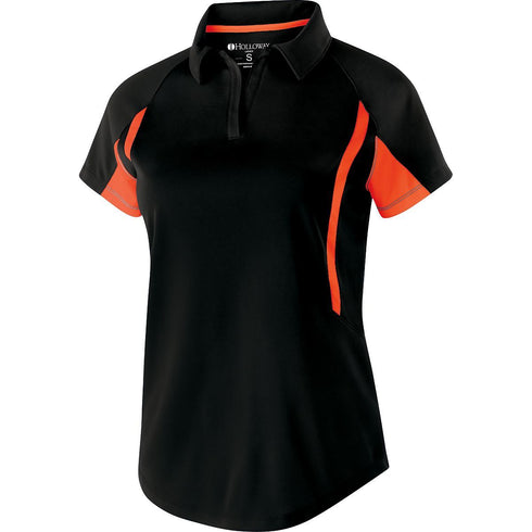 Holloway Ladies Avenger Polo (222730), Color 'Black/Orange'