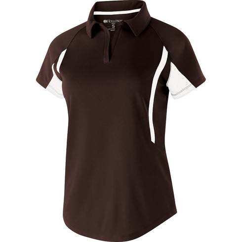 Holloway Ladies Avenger Polo (222730), Color 'Brown/White'