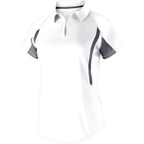 Holloway Ladies Avenger Polo (222730), Color 'White/Graphite'