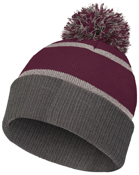 Holloway Reflective Beanie (223816), Color 'Maroon/Carbon'