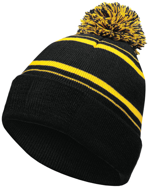 Holloway Homecoming Beanie (223860), Color 'Black/Light Gold'
