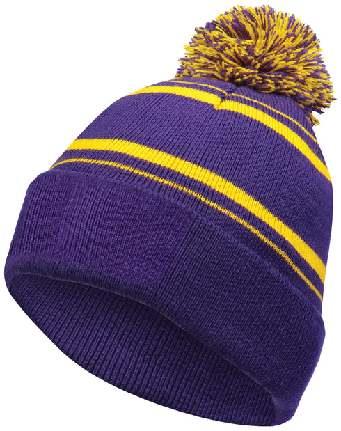 Holloway Homecoming Beanie (223860), Color 'Purple/Light Gold'