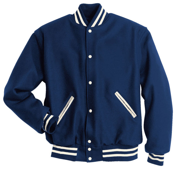 Holloway Letterman Jacket (224182), Color 'Dark Royal/White'