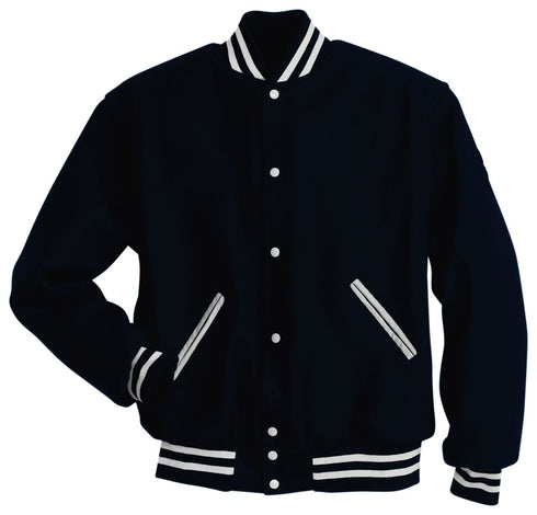 Holloway Letterman Jacket (224182), Color 'Dark Navy/White'