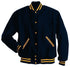 Holloway Letterman Jacket (224182), Color 'True Navy/Light Gold'