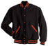 Holloway Letterman Jacket (224182), Color 'Black/Burnt Orange'