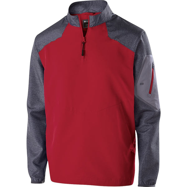 Holloway Raider Pullover (229155), Color 'Carbon Print/Scarlet'