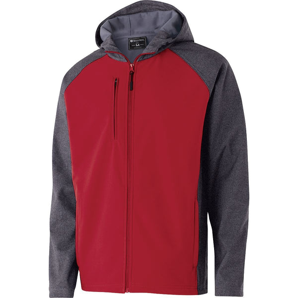 Holloway Raider Softshell Jacket (229157), Color 'Carbon Print/Scarlet'