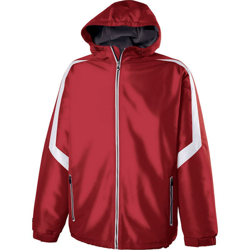 Holloway Youth Charger Jacket (229259), Color 'Scarlet/White'