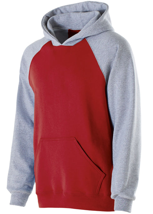 Holloway Youth Banner Hoodie (229279), Color 'Red/Athletic Heather'