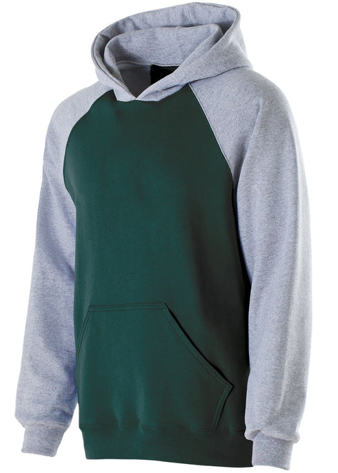 Holloway Youth Banner Hoodie (229279), Color 'Dark Green/Athletic Heather'