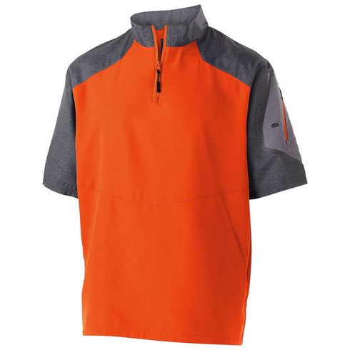Holloway Raider Short Sleeve Pullover (229545), Color 'Carbon Print/Orange'