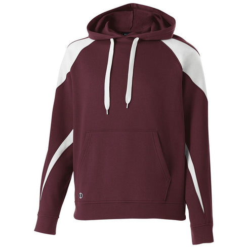 Holloway Youth Prospect Hoodie (229646), Color 'Maroon/White'