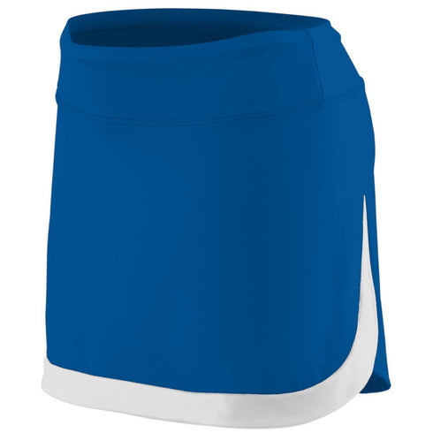 Augusta Sportswear Ladies Action Color Block Skort (2410), Color 'Royal/White'