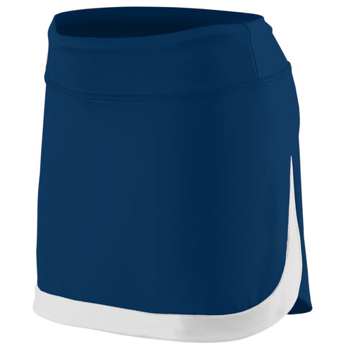 Augusta Sportswear Ladies Action Color Block Skort (2410), Color 'Navy/White'