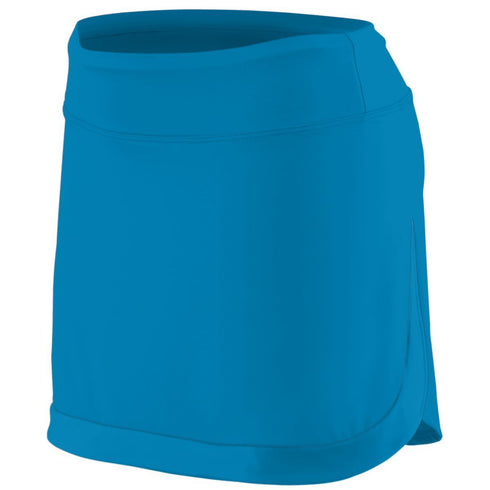 Augusta Sportswear Ladies Action Color Block Skort (2410), Color 'Power Blue/Power Blue'
