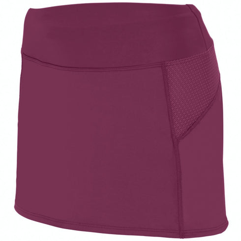 Augusta Sportswear Ladies Femfit Skort (2420), Color 'Maroon/Graphite'