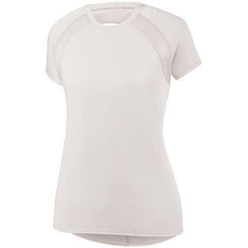 Augusta Sportswear Ladies Flounce Jersey (2432-C), Color 'White'
