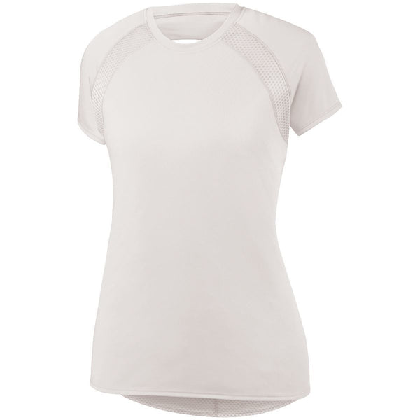Augusta Sportswear Ladies Flounce Jersey (2432-C), Color 'White'