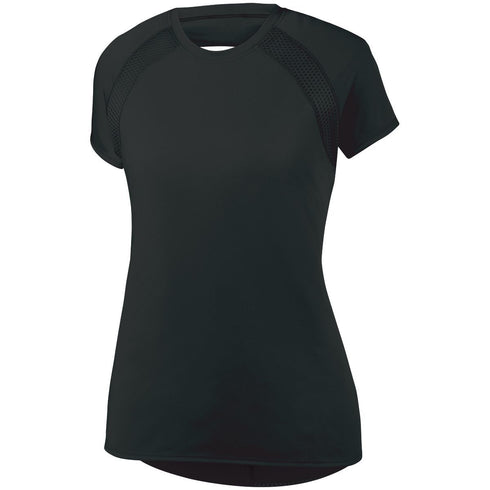 Augusta Sportswear Ladies Flounce Jersey (2432-C), Color 'Black'
