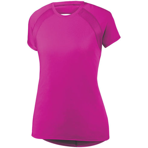 Augusta Sportswear Ladies Flounce Jersey (2432-C), Color 'Power Pink'