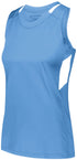 Augusta Sportswear Ladies Crossover Tank (2436), Color 'Columbia Blue/White'