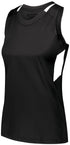 Augusta Sportswear Ladies Crossover Tank (2436), Color 'Black/White'