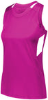 Augusta Sportswear Ladies Crossover Tank (2436), Color 'Power Pink/White'