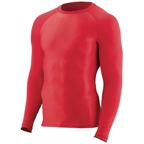 Augusta Sportswear Hyperform Compression Long Sleeve Tee (2604), Color 'Red'