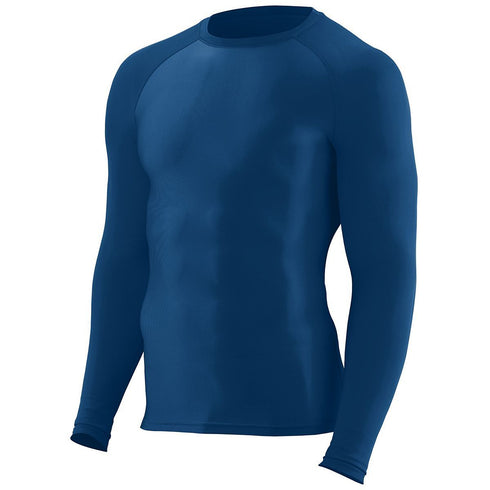 Augusta Sportswear Hyperform Compression Long Sleeve Tee (2604), Color 'Navy'