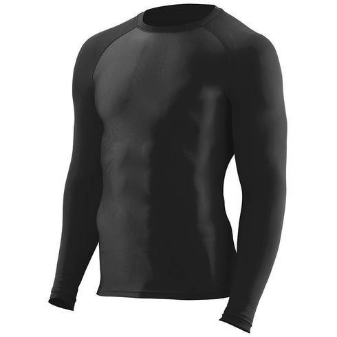 Augusta Sportswear Hyperform Compression Long Sleeve Tee (2604), Color 'Black'