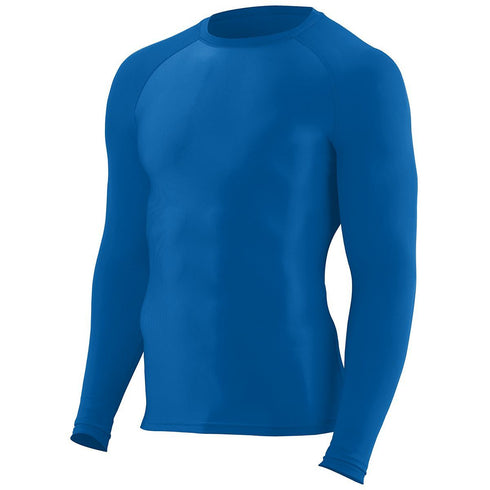 Augusta Sportswear Youth Hyperform Compression Long Sleeve Tee (2605), Color 'Royal'
