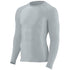 Augusta Sportswear Youth Hyperform Compression Long Sleeve Tee (2605), Color 'Silver'