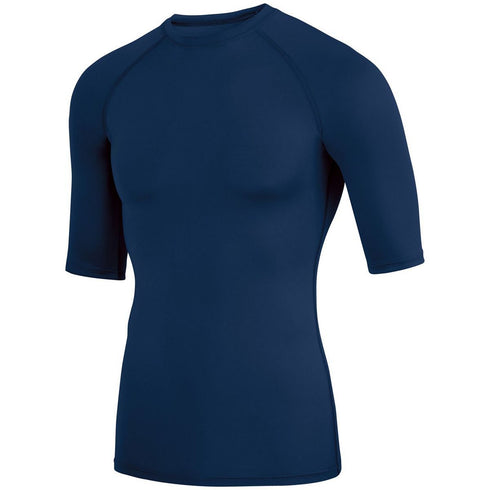 Augusta Sportswear Hyperform Compression Half Sleeve Tee (2606), Color 'Navy'