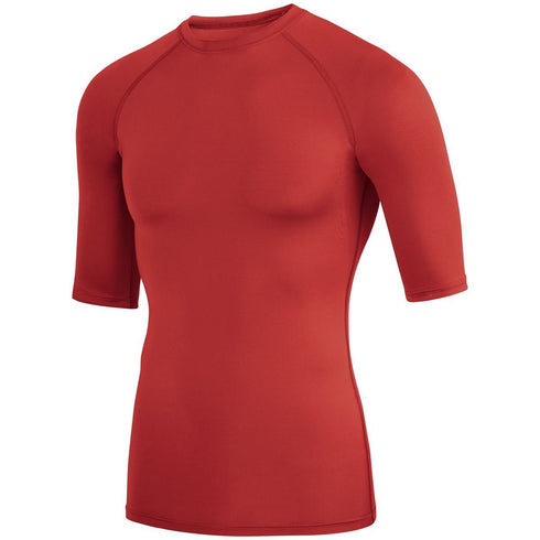 Augusta Sportswear Youth Hyperform Compression Half Sleeve Tee (2607), Color 'Red'