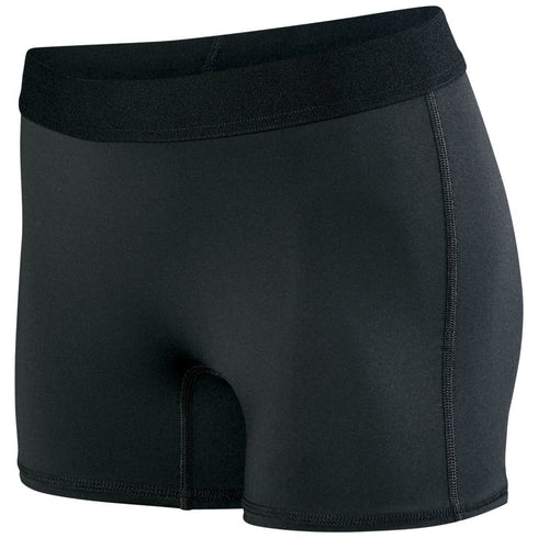 Augusta Sportswear Ladies Hyperform Fitted Shorts (2625), Color 'Black'