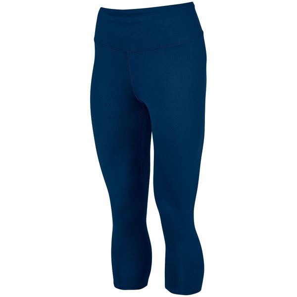 Augusta Sportswear Ladies Hyperform Compression Capri (2628), Color 'Navy'