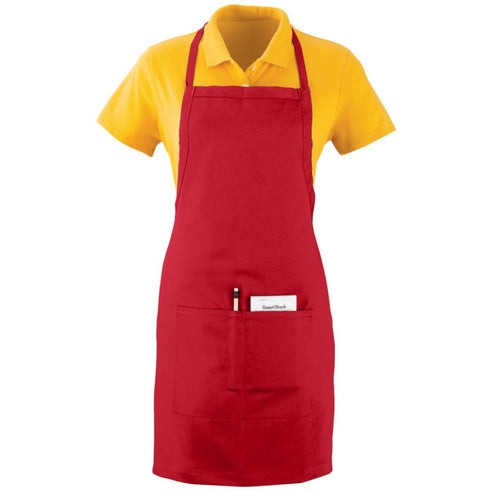 Augusta Sportswear Oversized Waiter Apron W/Pckts (2730-C), Color 'Red'