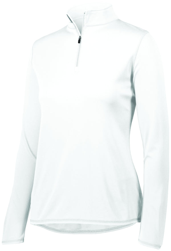 Augusta Sportswear Ladies Attain Wicking 1/4 Zip Pullover (2787), Color 'White'