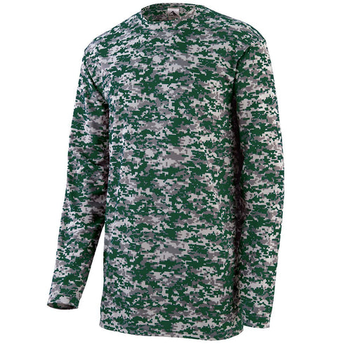 Augusta Sportswear Digi Camo Wicking Long Sleeve T-Shirt (2788), Color 'Dark GreenDigi'