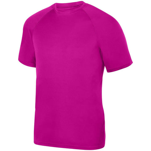 Augusta Sportswear Youth Attain Wicking Raglan Sleeve Tee (2791), Color 'Power Pink'