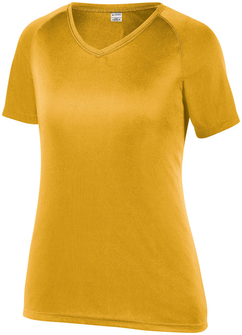 Augusta Sportswear Ladies Attain Wicking Raglan Sleeve Tee (2792), Color 'Gold'