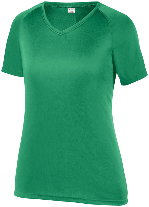 Augusta Sportswear Ladies Attain Wicking Raglan Sleeve Tee (2792), Color 'Kelly'