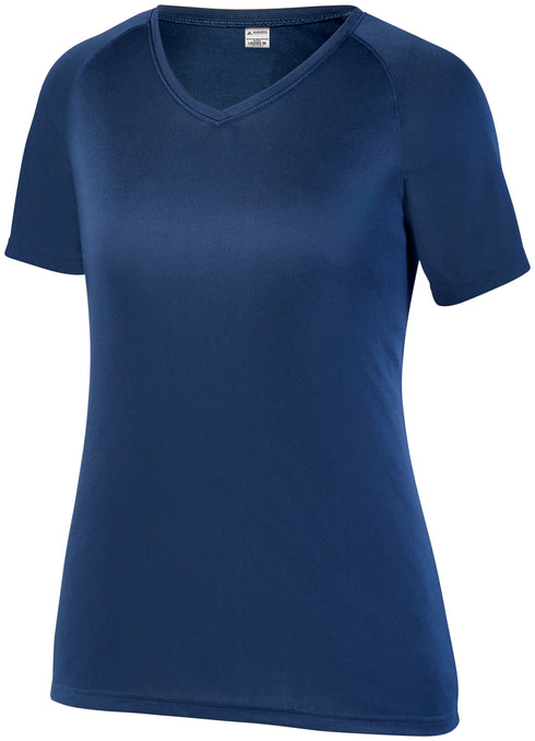 Augusta Sportswear Ladies Attain Wicking Raglan Sleeve Tee (2792), Color 'Navy'
