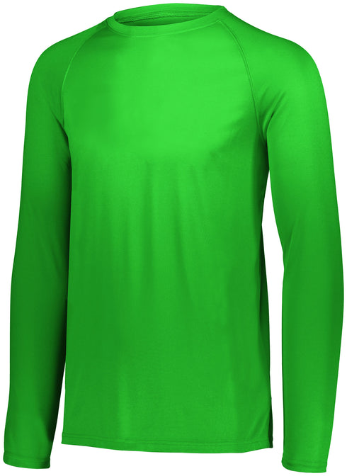 Augusta Sportswear Youth Attain Wicking Long Sleeve Tee (2796), Color 'Kelly'