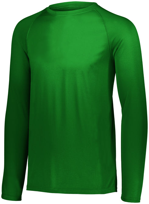 Augusta Sportswear Attain Wicking Long Sleeve Tee (2795), Color 'Dark Green'