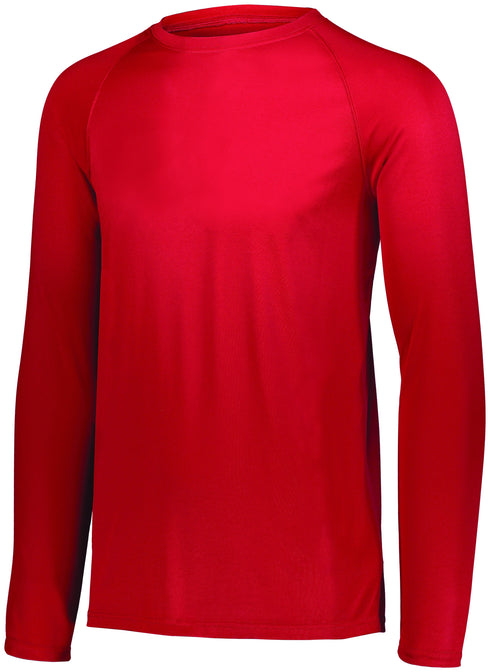 Augusta Sportswear Attain Wicking Long Sleeve Tee (2795), Color 'Red'