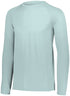 Augusta Sportswear Youth Attain Wicking Long Sleeve Tee (2796), Color 'Silver'