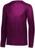 Augusta Sportswear Youth Attain Wicking Long Sleeve Tee (2796), Color 'Maroon (Hlw)'